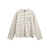 American Retro Men's Clothes Striped Long Sleeve Embroidered Button T-shirt