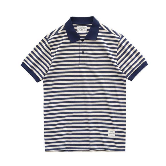 Summer Loose Lapels Men's Retro Casual Striped Short Sleeve - Image 5