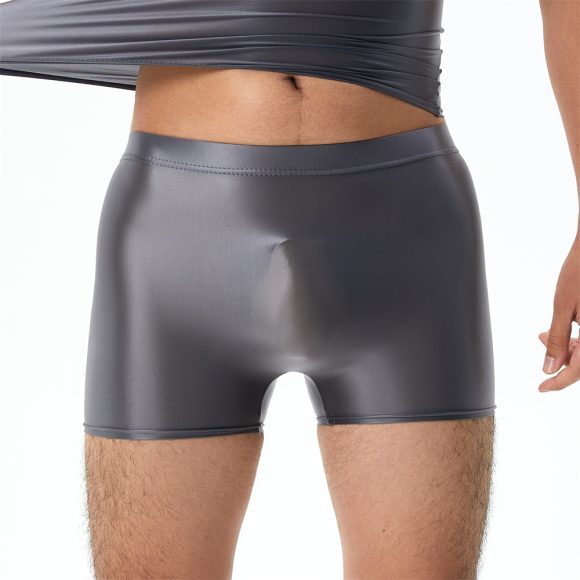 Plus Size High Elastic Shiny Silky Boxers Men - Image 6