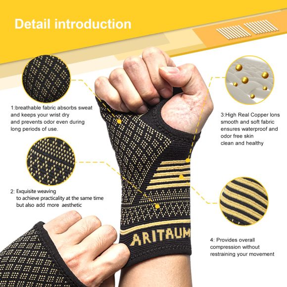 Men's Fashion Outdoor Cycling Copper Fiber Gloves - Image 5
