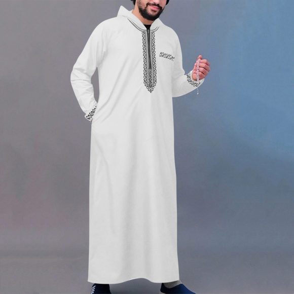 New Men's Loose Hooded Robe - Image 4