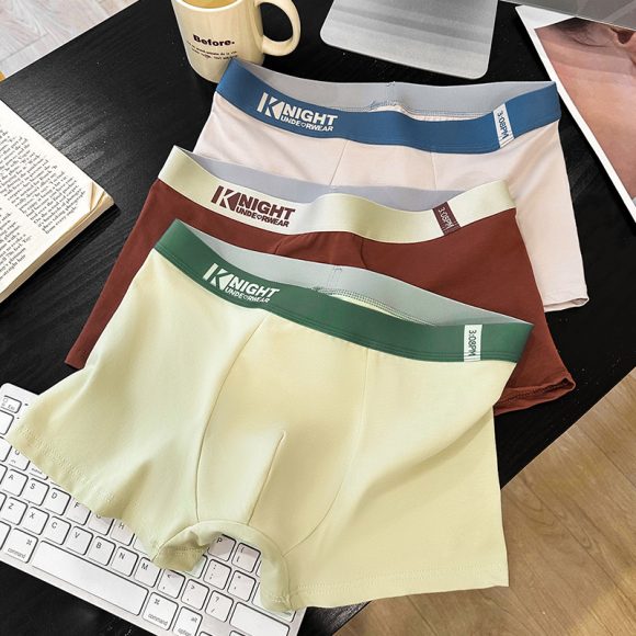 Simple Letter Men's Underwear Cotton Antibacterial Breathable Boxers - Image 2