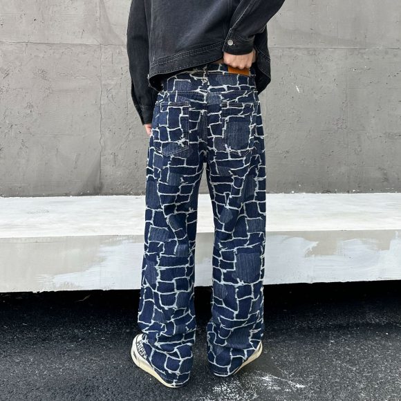 Loose Wide Leg Straight Jeans Men's And Women's Casual Design Sense - Image 2