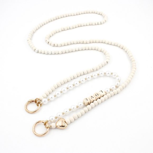 Autumn And Winter Wooden Bead Bag Chain Letter Double Layer - Image 8