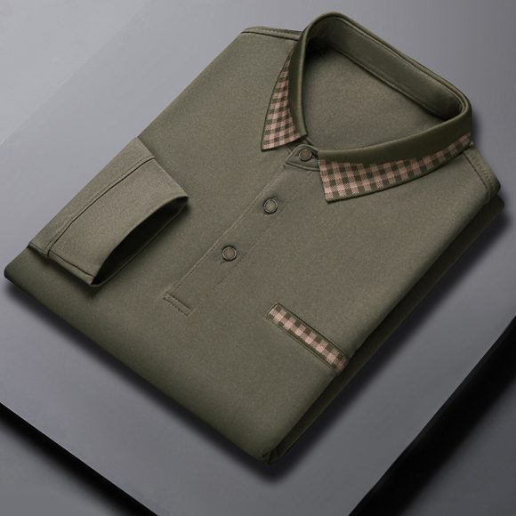 Solid Color Casual Dad Long-t-shirt - Image 5