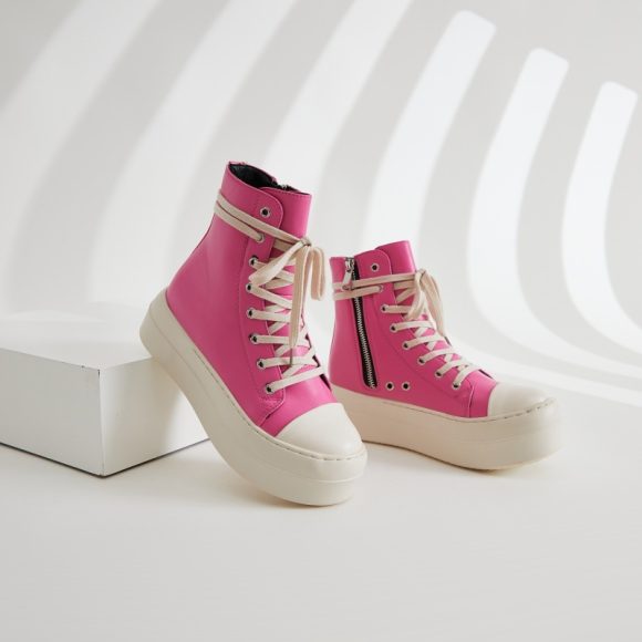 Fashionable Retro Candy-colored High-top Shoes For Women - Image 5