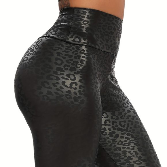 New Cross-border Leopard Print Tight Yoga Trousers - Image 5