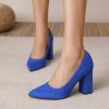 High Heels Women's Sandals Plus Size Black Pointed Toe