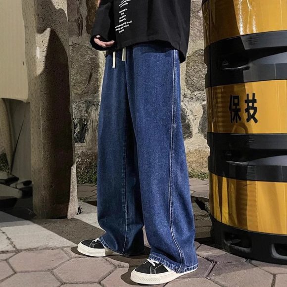 Men's Straight Loose American Design Jeans - Image 9