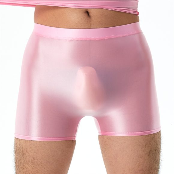 Plus Size High Elastic Shiny Silky Boxers Men - Image 3