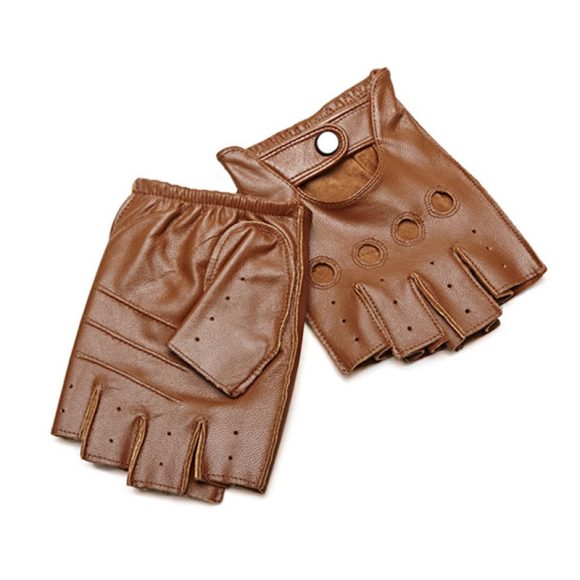 Winter Sheepskin Half Finger Gloves - Image 4