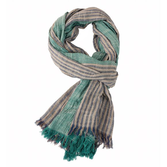 Men's Scarf Spring And Summer Pinstripe Color Matching - Image 6