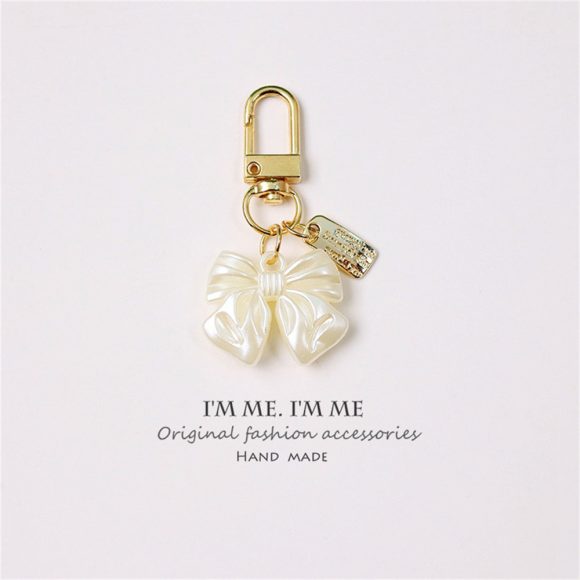 Cross-border Rose Bow Pearl Tassel Key Chain Car Pedant Decoration - Image 7