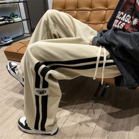 Men's Pants Autumn New Straight Loose Wide Leg Leisure Sports Pants - Image 4