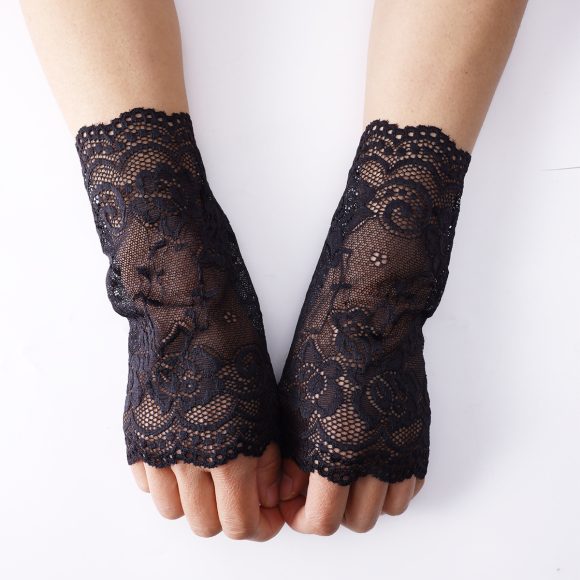 Summer Elastic Lace Short Gloves Sun Protection Driving - Image 3