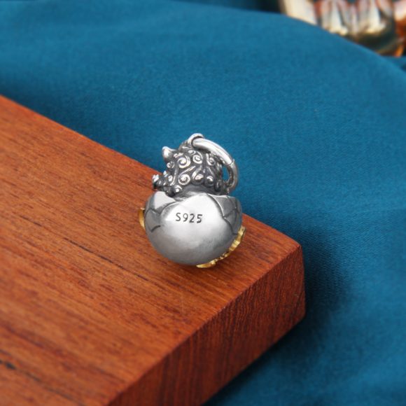 S925 Sterling Silver Money Drawing Egg Pendant - Image 5