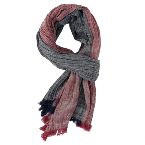 Men's Scarf Spring And Summer Pinstripe Color Matching - Image 5