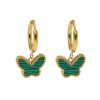 18K Gold Titanium Steel Pearl Earrings - Image 4