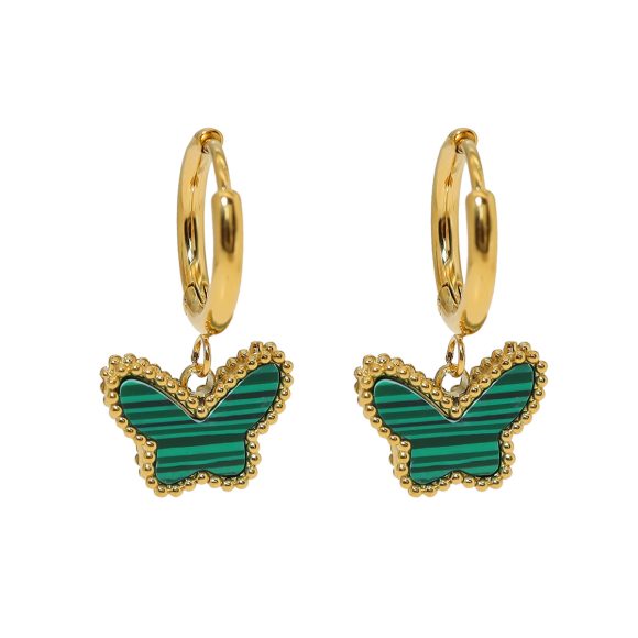 18K Gold Titanium Steel Pearl Earrings - Image 4
