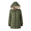 Geometric Wave Hooded Fleece-lined Warm-keeping Cotton Clothing - Image 9