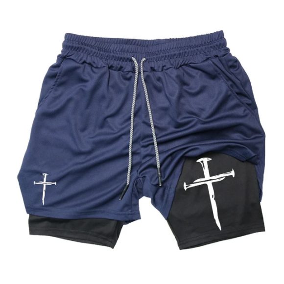 Funny Face Printed Sports Shorts - Image 6