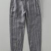 Retro Breathable Straight Yarn-dyed High Sense Linen Pants Men - Image 7