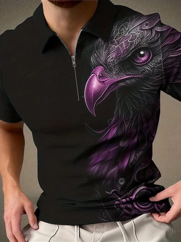 Men's Print Breathable Fashion Polo Shirt Top - Image 7