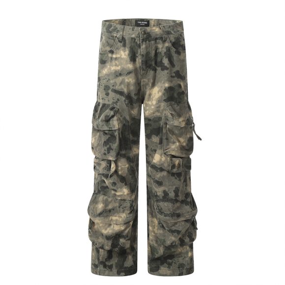 Mountain Outdoor Multi-pocket Workwear Tie-dye Camouflage Pants Men - Image 4