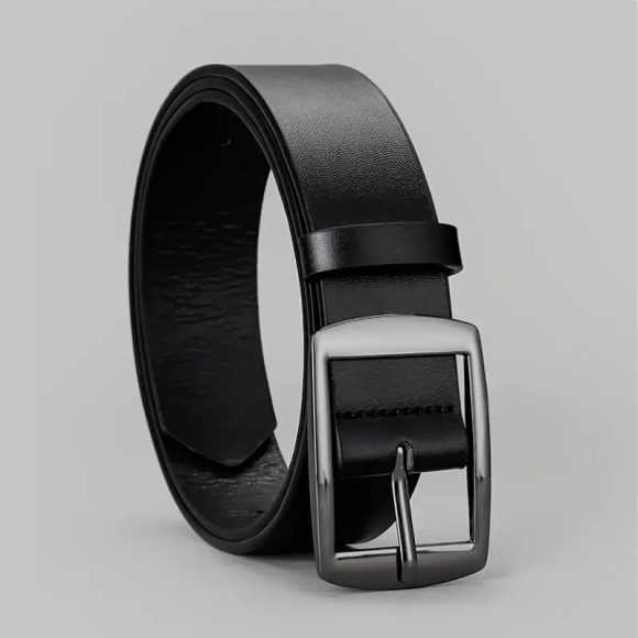 Men's Pin Buckle PU Microfiber Eyelet Belt Fashion Casual Belt - Image 3