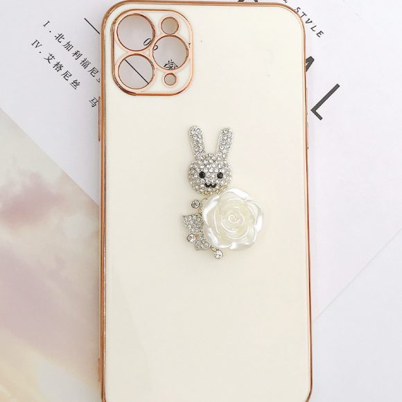 Diamond Rabbit Diy Ornament Accessories Diamond Studded By Hand Flower Phone Case - Image 5