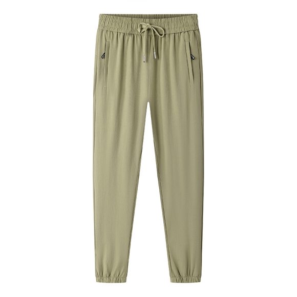 Loose Elastic Quick-drying Straight Ankle Tied Sports Pants - Image 3