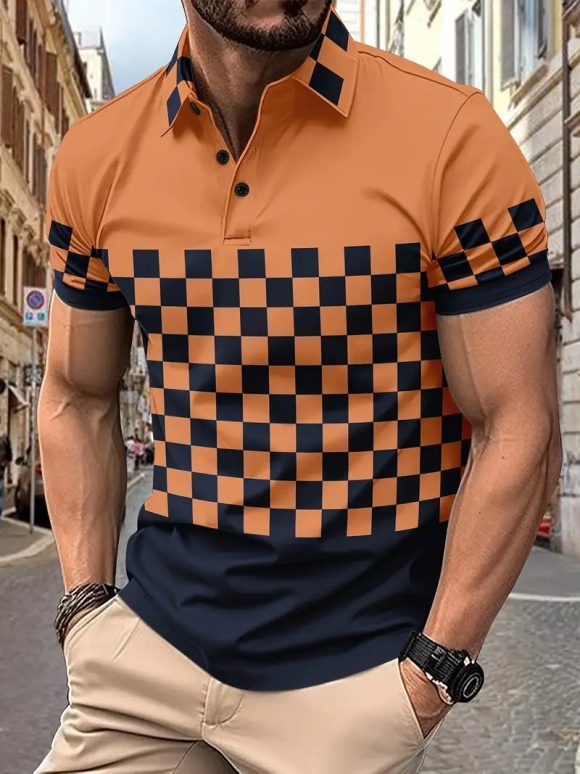 Men's Print Breathable Fashion Polo Shirt Top - Image 6