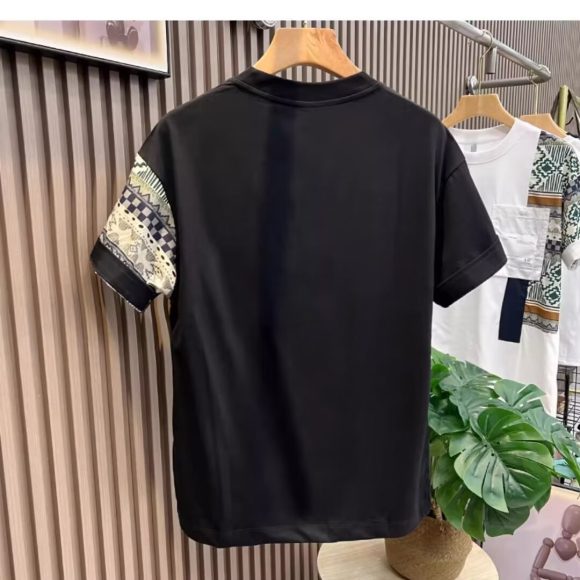 Men's T-shirt Summer New Work Clothes Style Color Matching Top - Image 2
