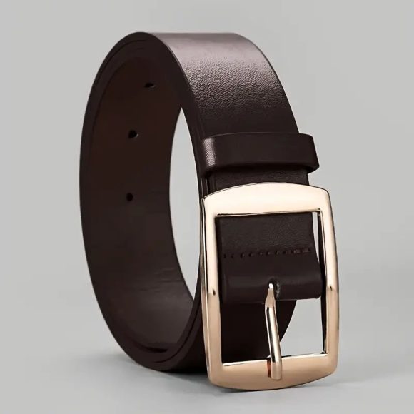 Men's Pin Buckle PU Microfiber Eyelet Belt Fashion Casual Belt - Image 2