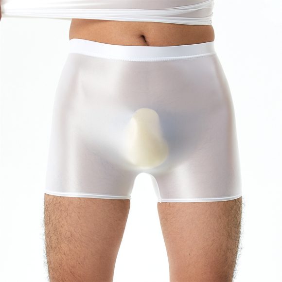 Plus Size High Elastic Shiny Silky Boxers Men