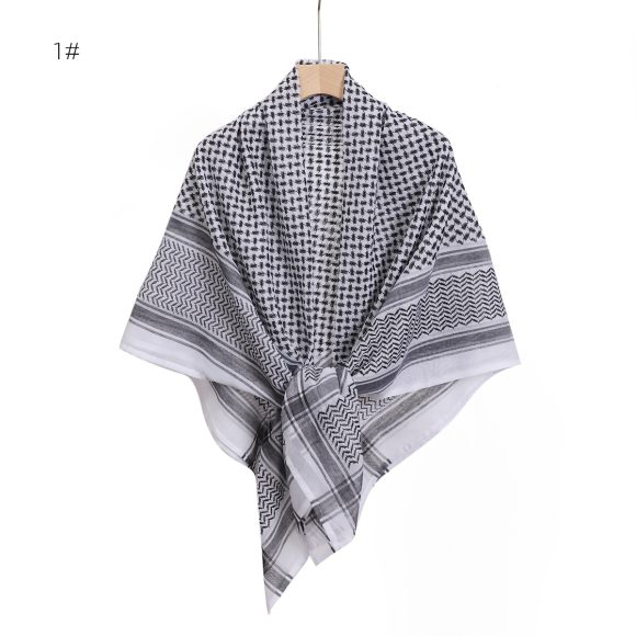 Men's Scarf Jacquard Wave Pattern Large Size Square Scarf - Image 4