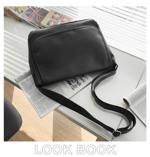Men's Simplicity British Style Vintage Messenger Bag - Image 7