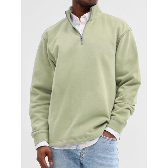 Outdoor Foreign Trade Men's Zipped Stand Collar Sweater Fashion Brand - Image 10