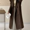 Solid Color Hooded Double-sided Wool Overcoat Women - Image 4