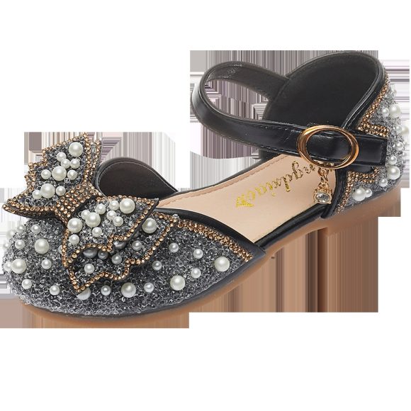 Summer Girls Pearl Bow Princess Shallow Mouth Pumps - Image 7