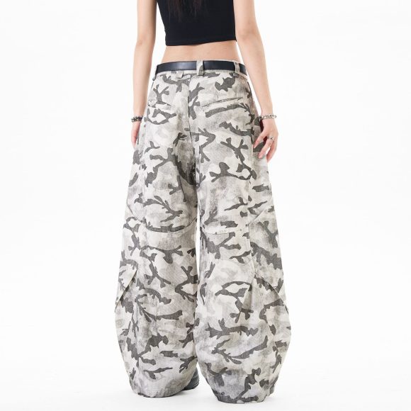 Cross-border Snow Straight Camouflage Cargo Pants - Image 3