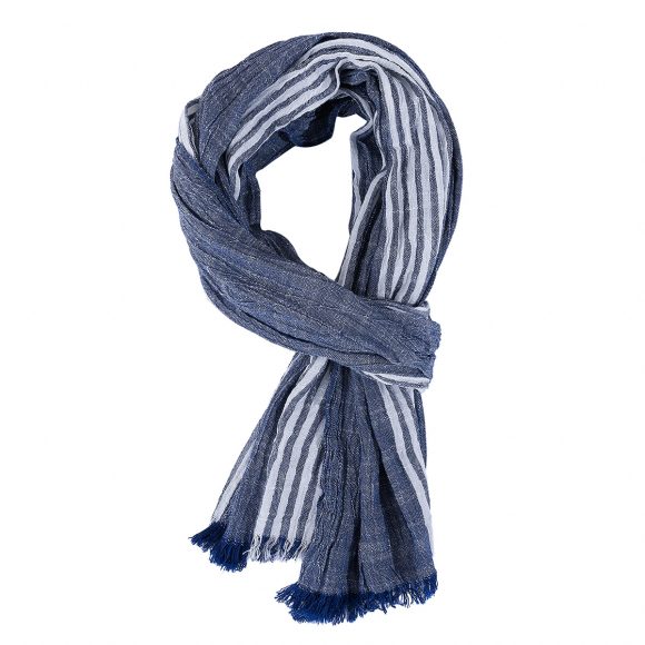 Men's Scarf Spring And Summer Pinstripe Color Matching - Image 7