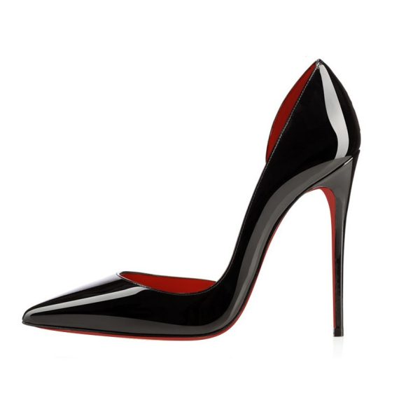 Beautiful Side Empty Red Background Nude High Heels - Image 2