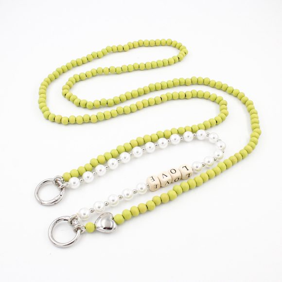 Autumn And Winter Wooden Bead Bag Chain Letter Double Layer - Image 4