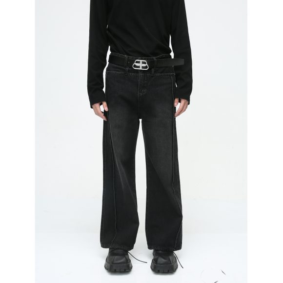 Men's American-style Retro Casual Worn Looking Washed-out Jeans - Image 7
