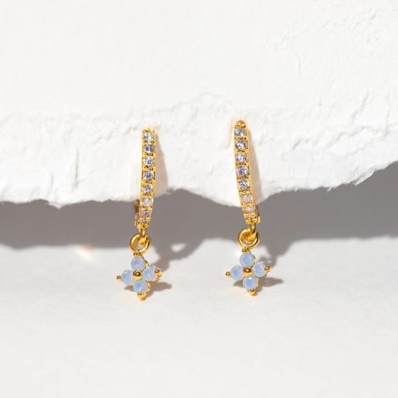 Small And Beautiful Flower Earrings Micro-inlaid Ear Clip - Image 2