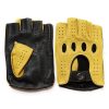 Riding Outdoor Leather Half Finger Sheepskin Gloves - Image 7