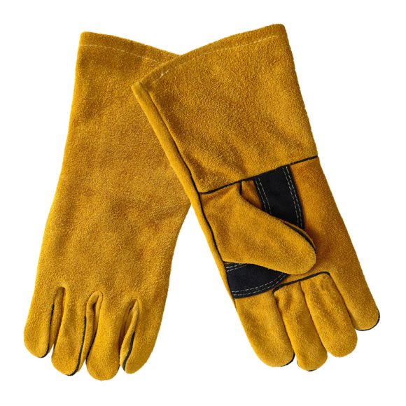 Outdoor Camping BBQ Gloves Welding Non-slip Wear-resistant Protective Leather Gloves Heat Insulation - Image 4