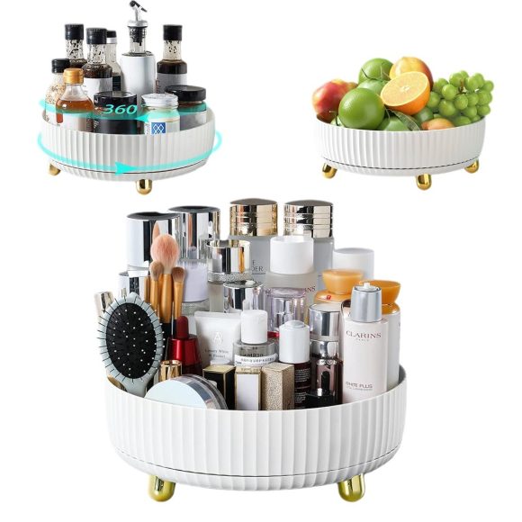 Plastic Cosmetics Rotating Storage Box - Image 3