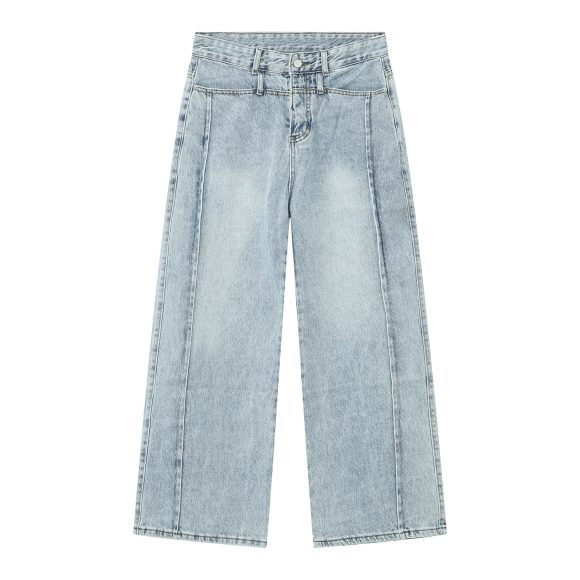 Men's American-style Retro Casual Worn Looking Washed-out Jeans - Image 3